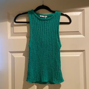 Zara womens kelly green woven sweater top